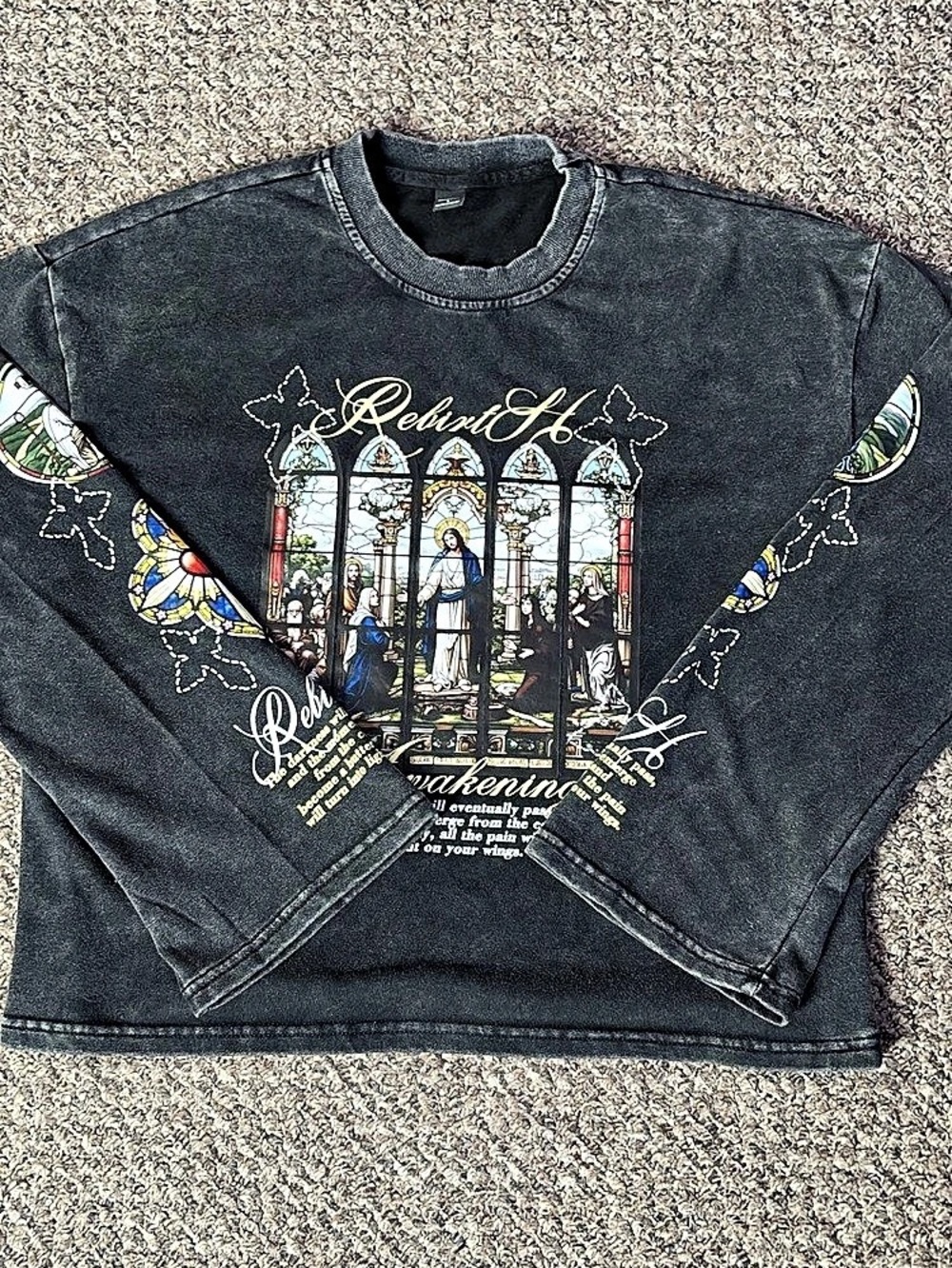 Manfinity EMRG Men'Small Cathedral Stained Glass Art Print Sweatshirt EMRG